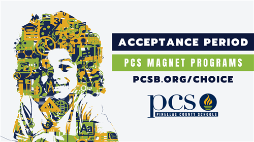 Graphic with boy and Acceptance Period - PCS Magnet Programs 
